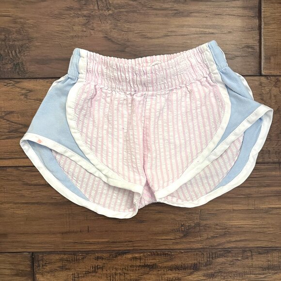 Color Works/Funtasia Too Pink Seersucker Athletic Shorts 2T - Picture 1 of 5